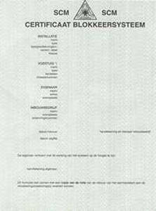 SCM Alarm Certificaat